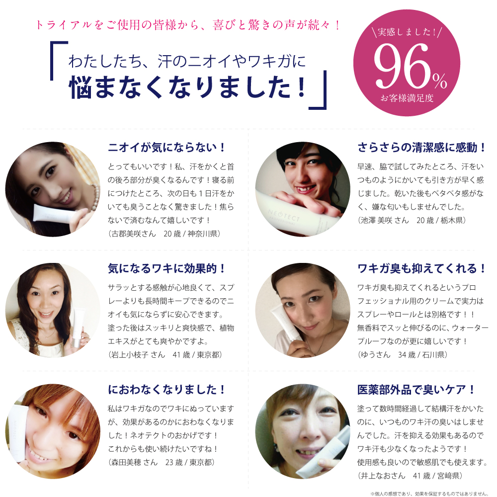 汗のニオイに悩まない